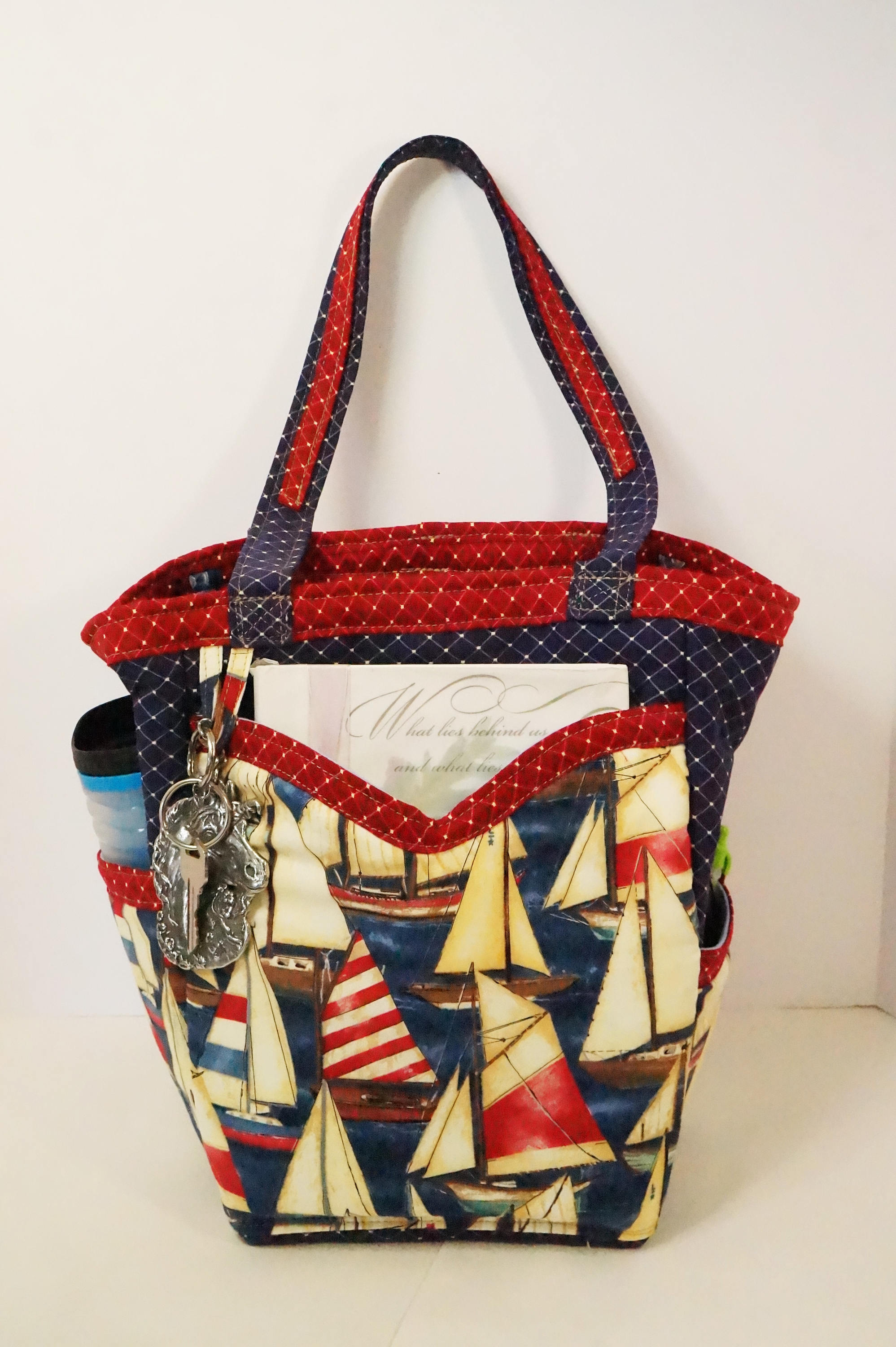 Sailing Tote Bag/Sail Boat Tote/Nautical Tote/Sailing Tote/Ship Tote